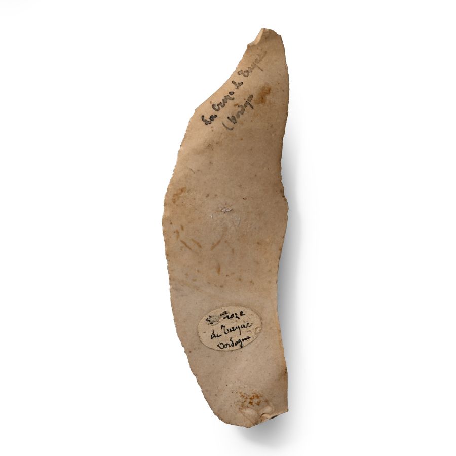 French Stone Age Knapped Flint Long Blade Scraper