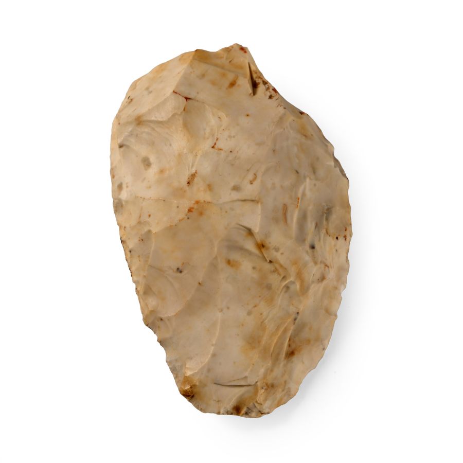 French Stone Age Mousterian Knapped Flint Knife