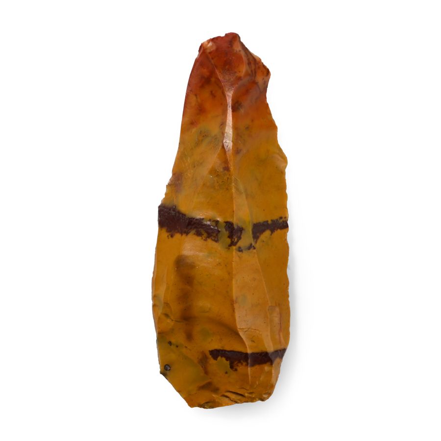 French Stone Age Fontmaure Jasper Neanderthal Knapped Flint Blade