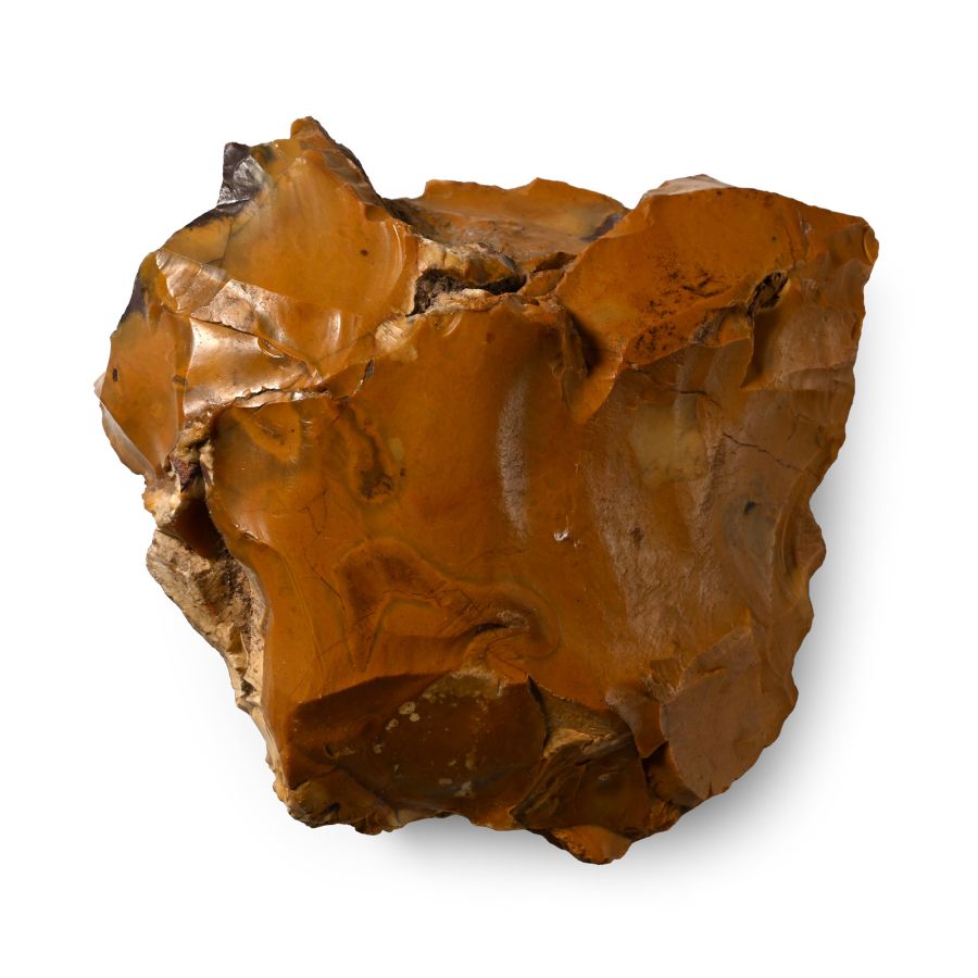 Very Large Stone Age Fontmaure Knapped Jasper Handaxe