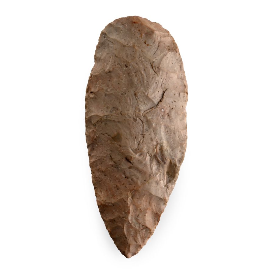 North American Stone Age Knapped Bifacial Knife
