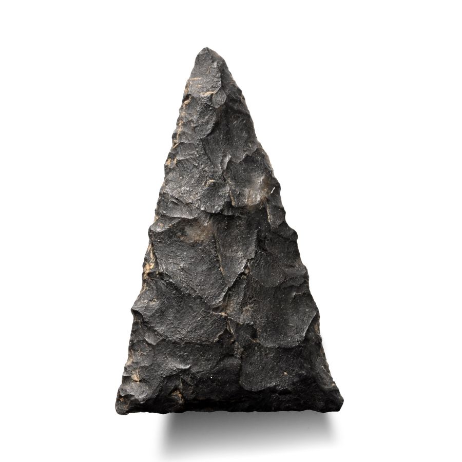 North American Stone Age Knapped Bifacial Arrowhead