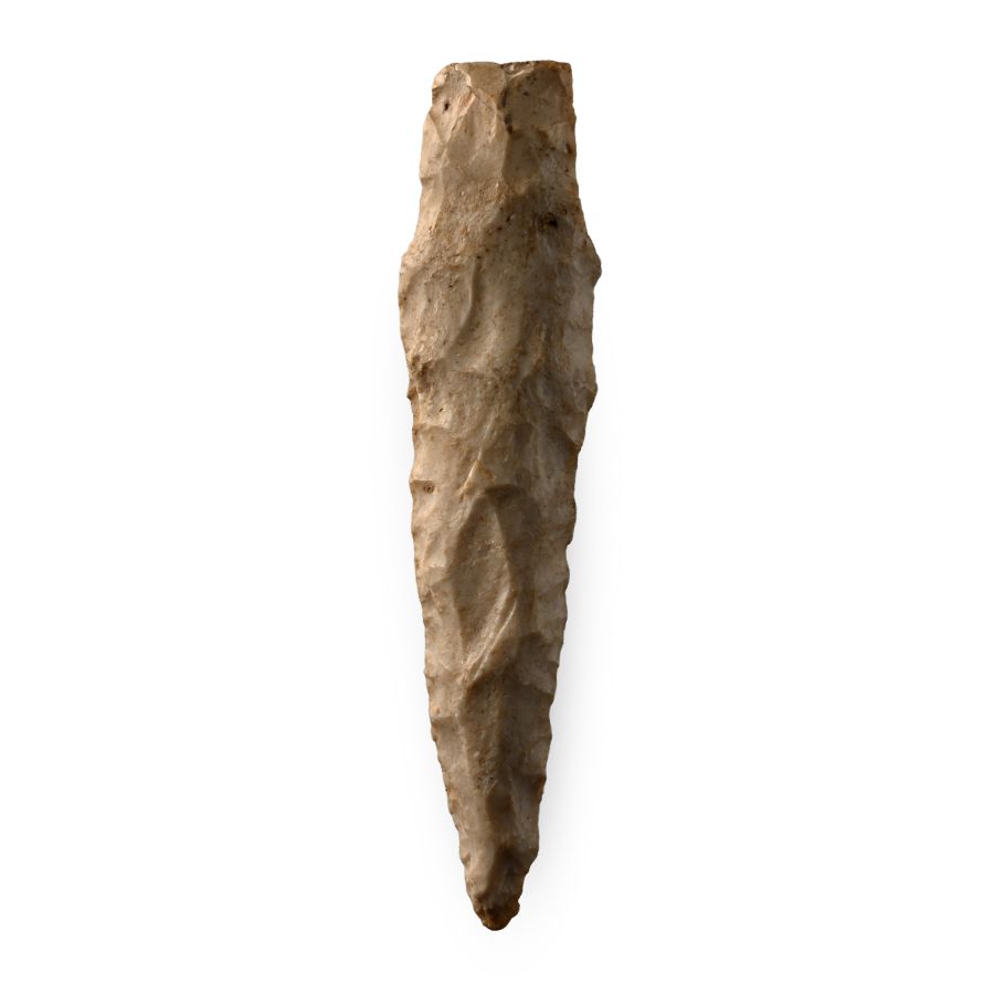 North American Stone Age Knapped Bifacial Dagger