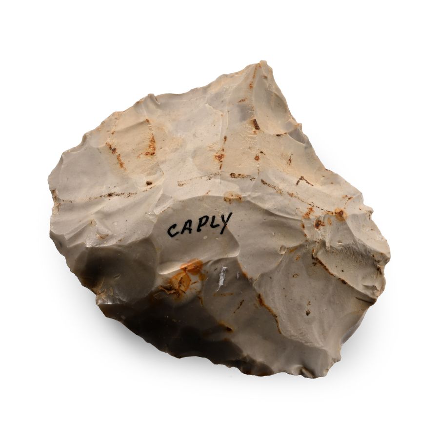 French Stone Age Knapped Flint Bifacial Adze