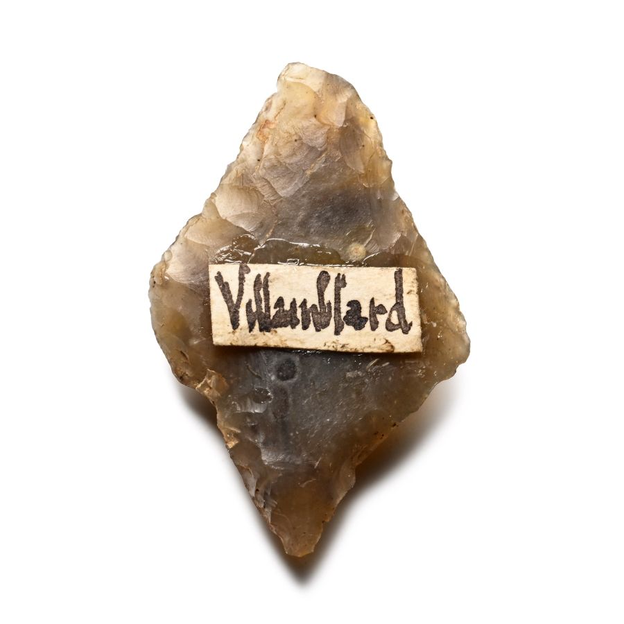 French Stone Age Knapped Diamond Arrowhead