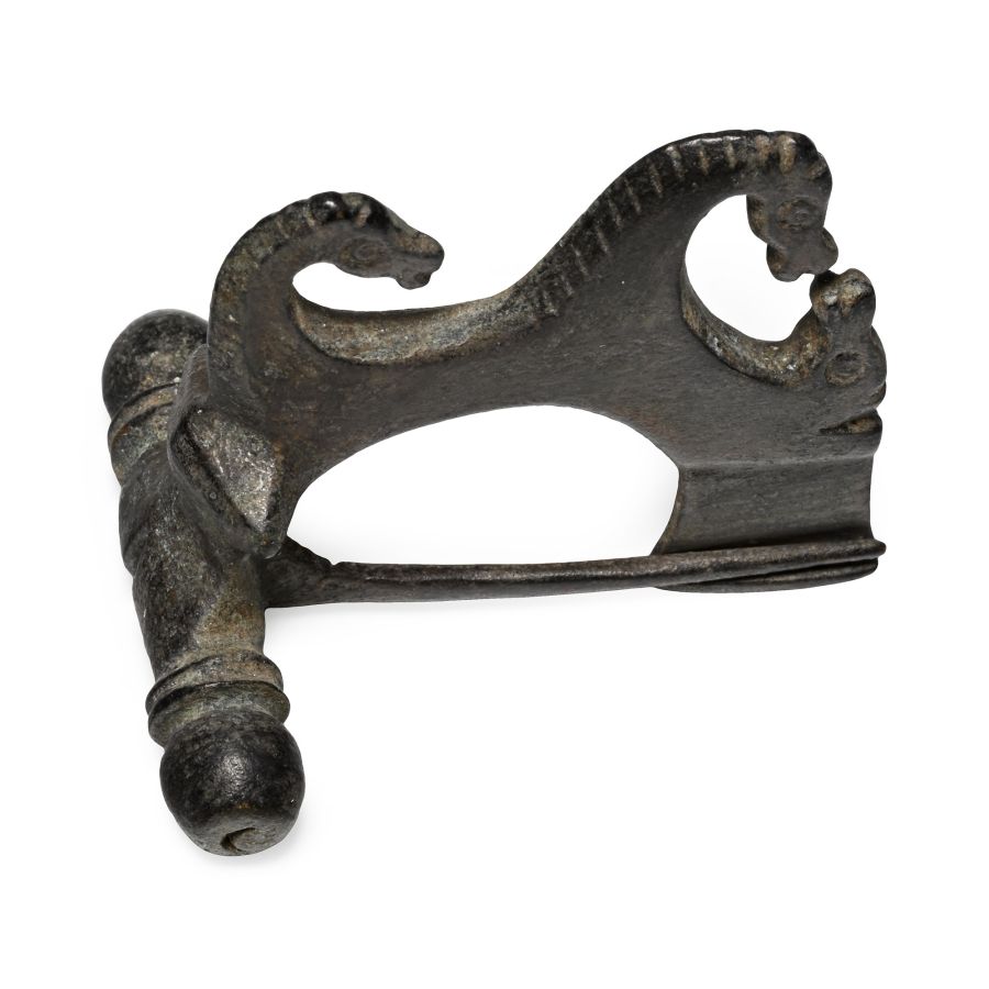 Roman Bronze Triple-Horse Brooch