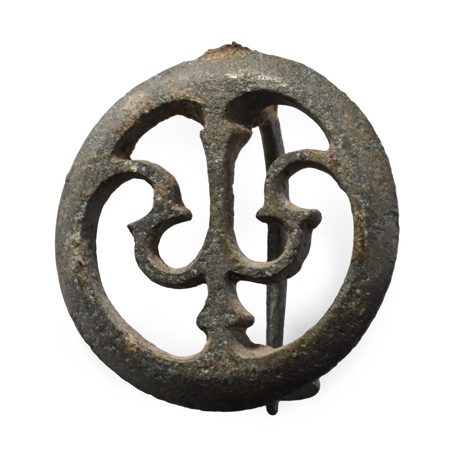 Roman Bronze Military Plate Brooch