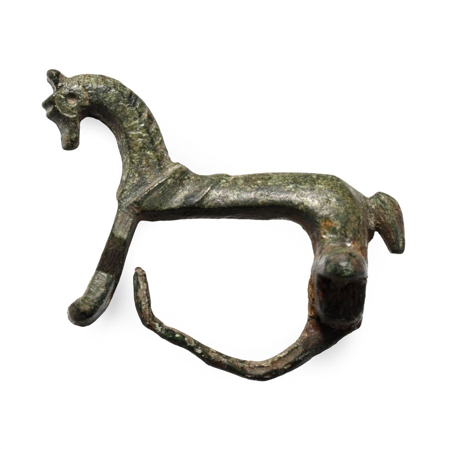 Roman Bronze Horse Brooch