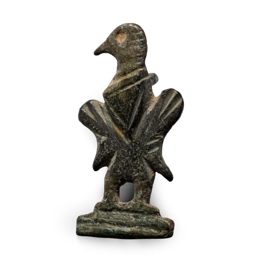 Roman Bronze Eagle Plate Brooch