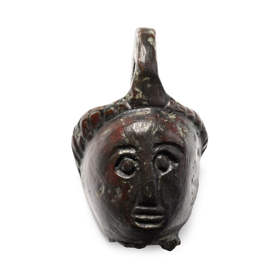 Roman Bronze Head Pendant