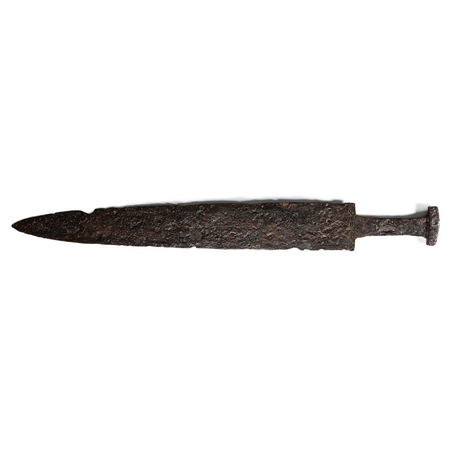 Scythian Iron Wide-Bladed Sword with Engraved Decoration