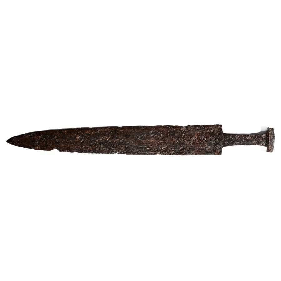 Scythian Iron Wide-Bladed Sword with Engraved Decoration
