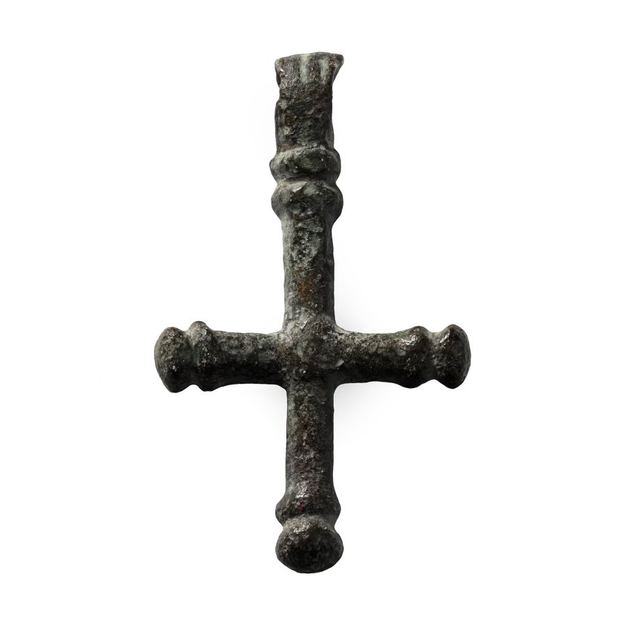 Byzantine Bronze Cross Pendant