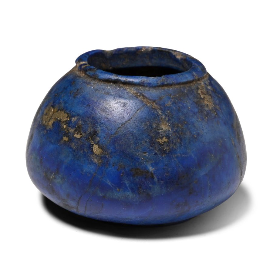 Western Asiatic Lapis Lazuli Cosmetic Vessel