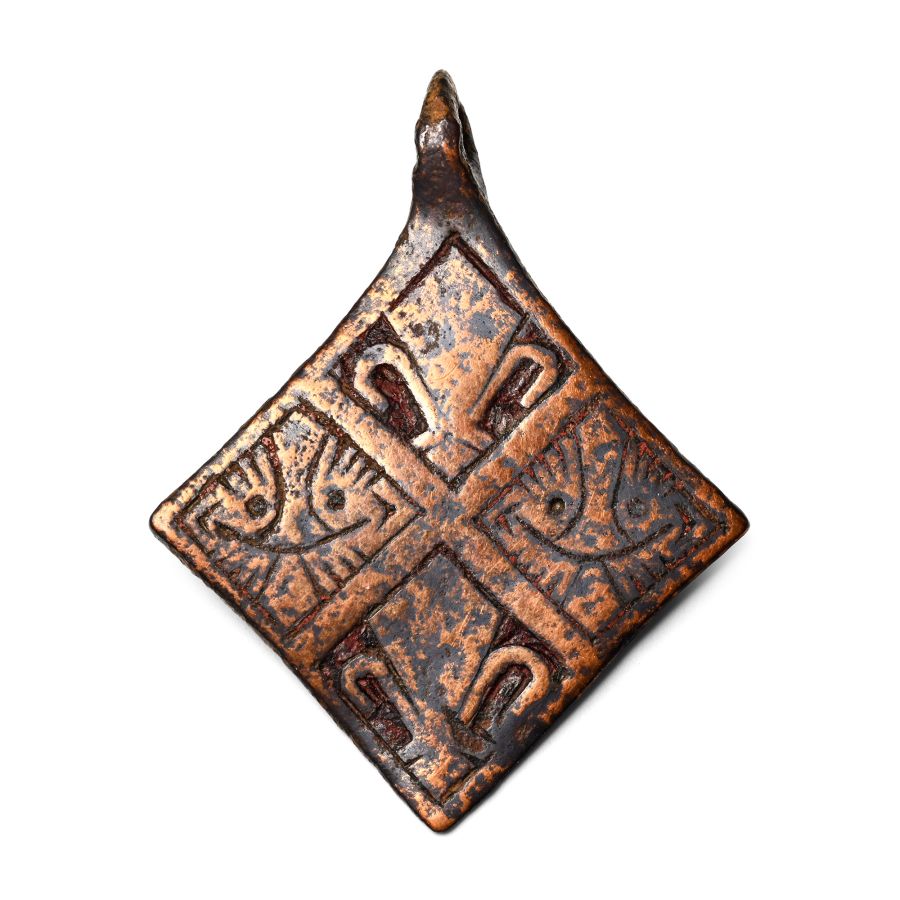 Medieval Knight's Bronze Heraldic Horse Harness Pendant
