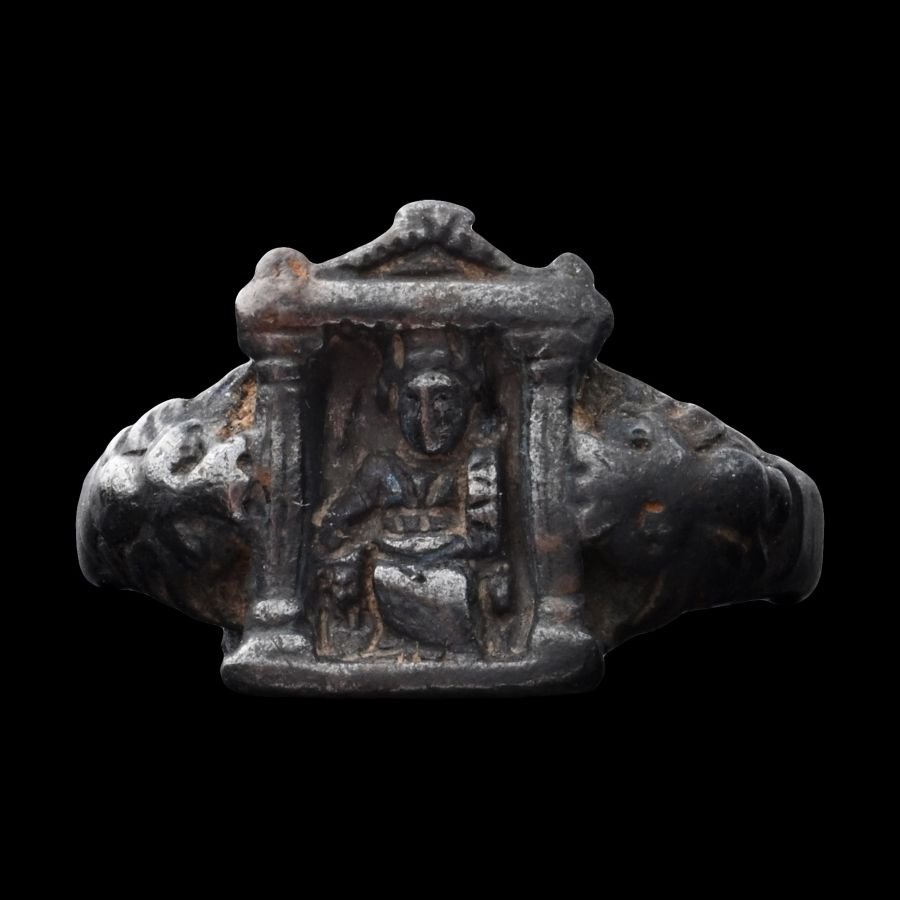 Byzantine Silver Architectural Ring Bezel