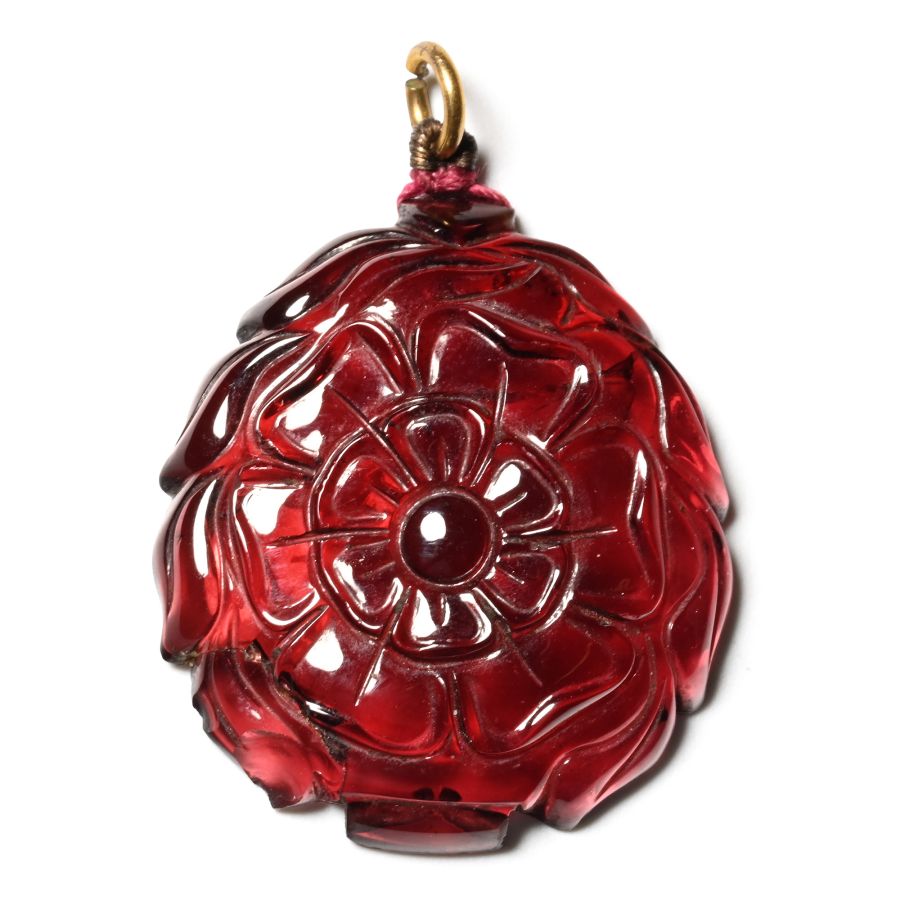 European Garnet Flower Pendant