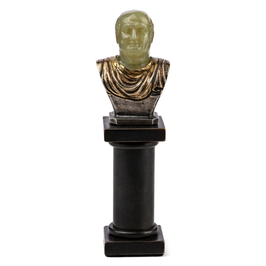 Chalcedony and Silver-Gilt Bust of the Emperor Vespasian