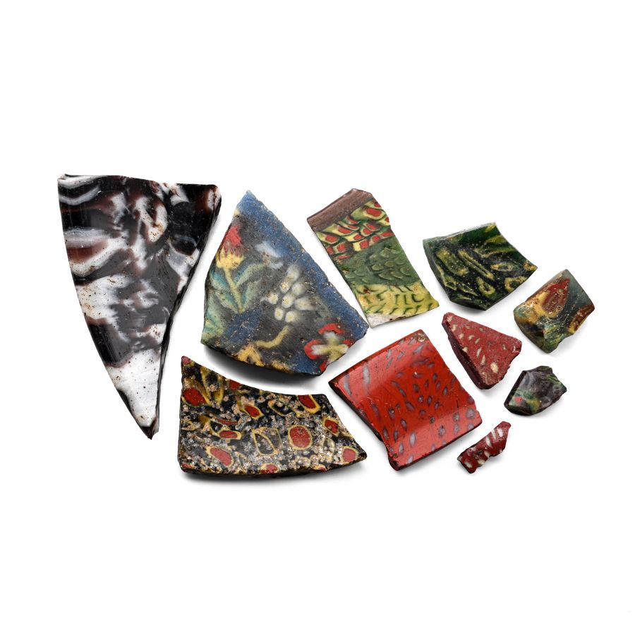 Roman Mosaic Glass Fragment Collection