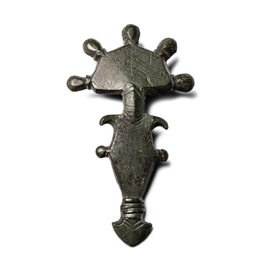 Visigothic Bronze Radiate-Headed Brooch
