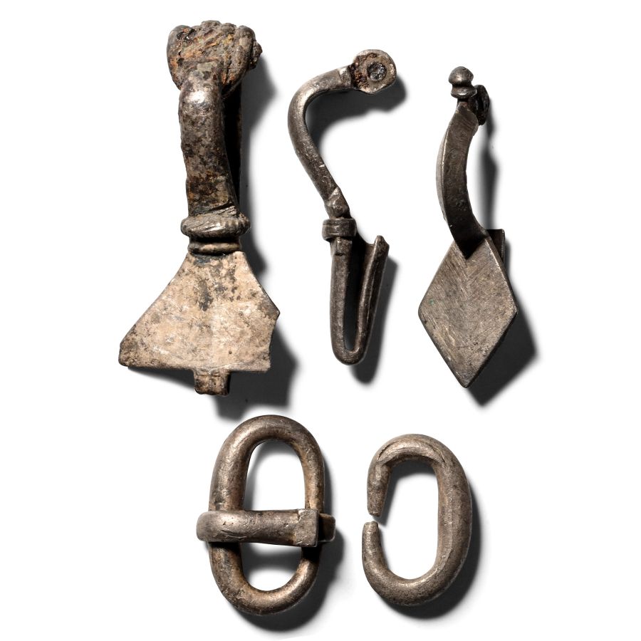 Dark Age Silver Brooch and Buckle Group
