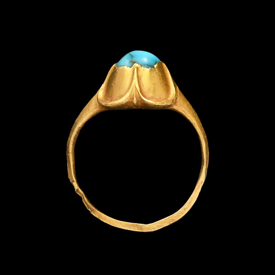 Medieval Gold Ring with Turquoise