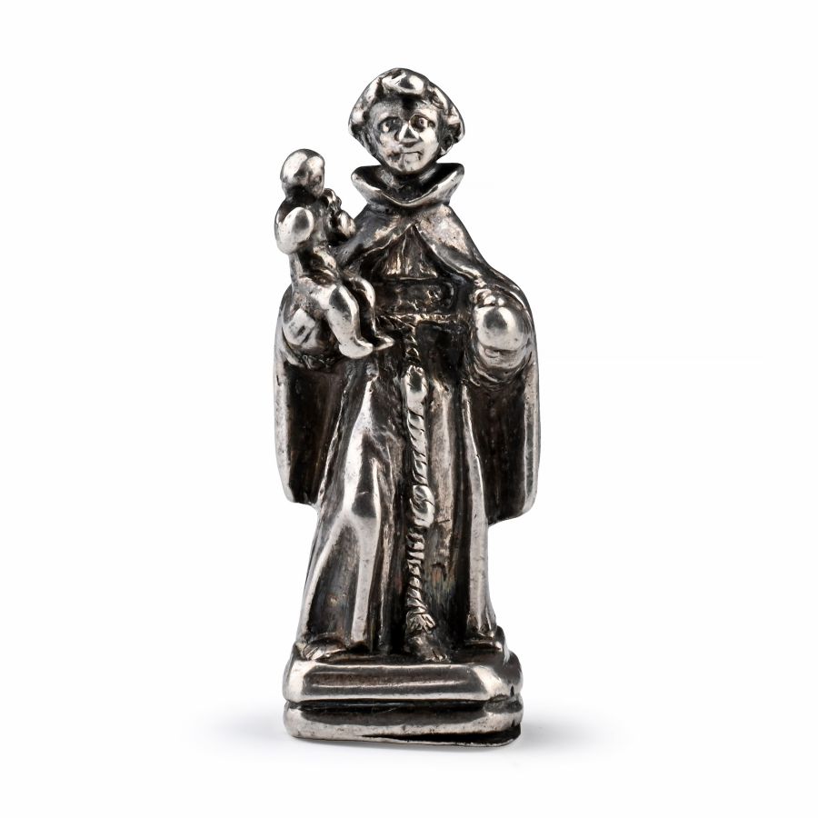 Silver Pendant in the form of Saint Anthony of Padua and Christ Child