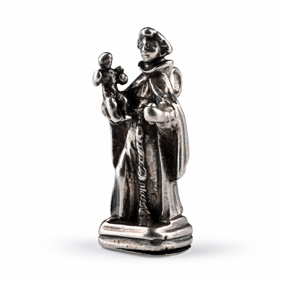 Silver Pendant in the form of Saint Anthony of Padua and Christ Child