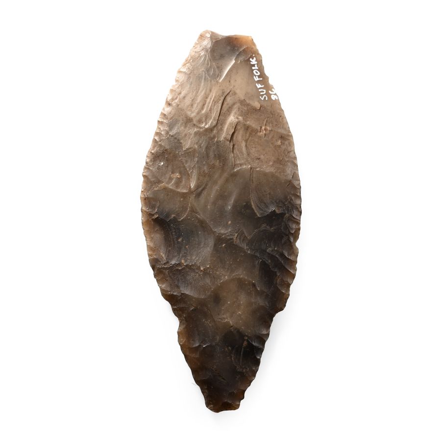 British Stone Age Knapped Flint Beaker Dagger