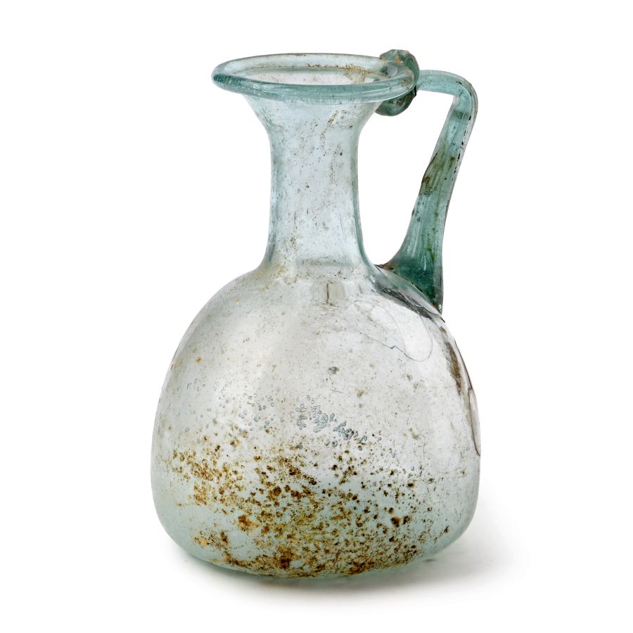 Roman Pale Green Glass Juglet