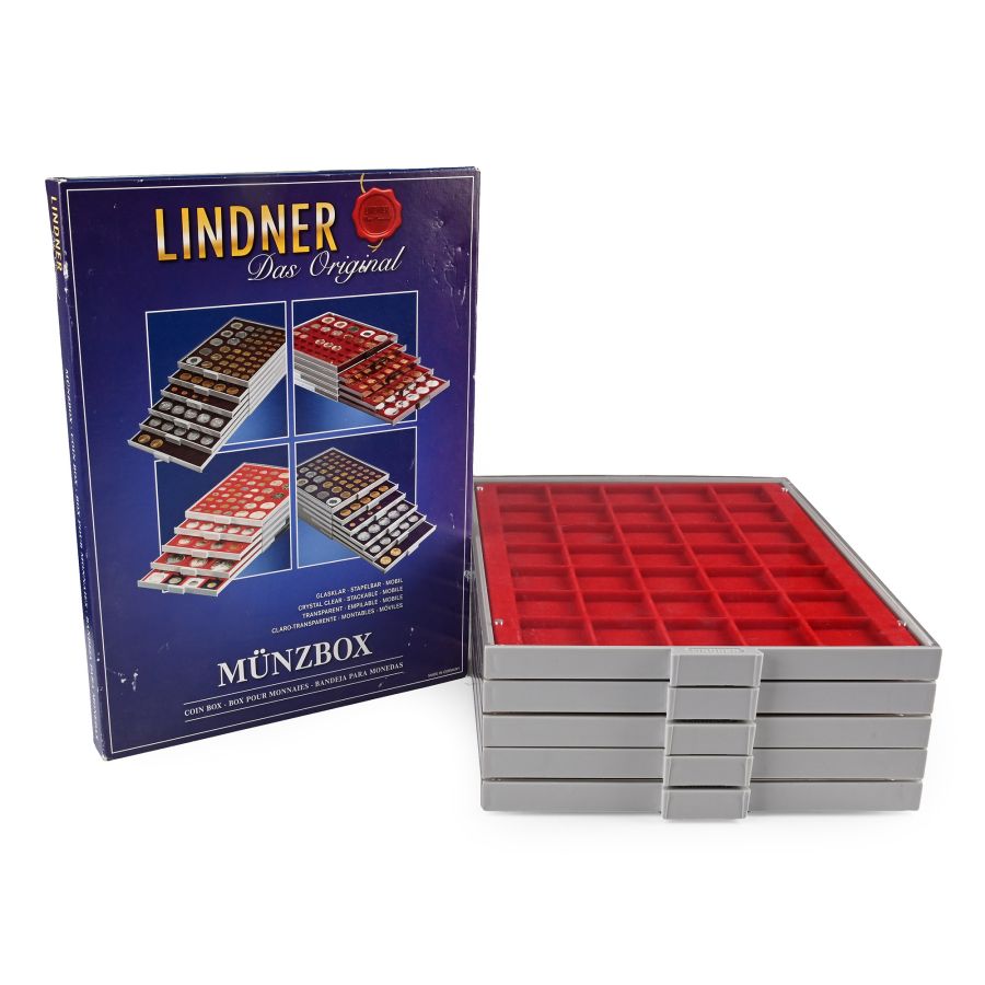 Group of Six [6] New and Near New Lindner Coin Trays
