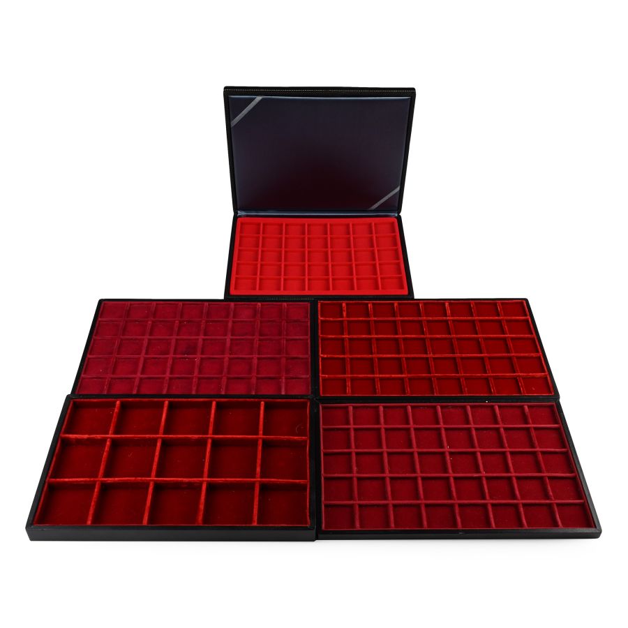 Group of Five [5] Italian Abafil and One Other Trays