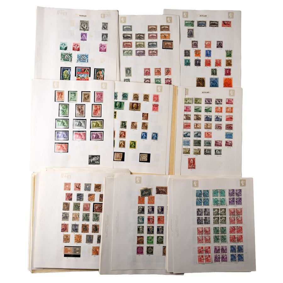 Loose Leaf Album Pages of World Stamps