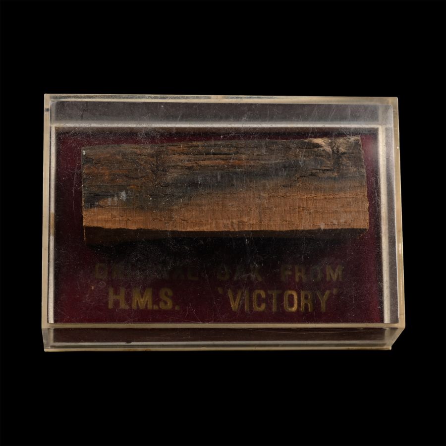 Boxed Oak Section From Lord Nelson's HMS Victory