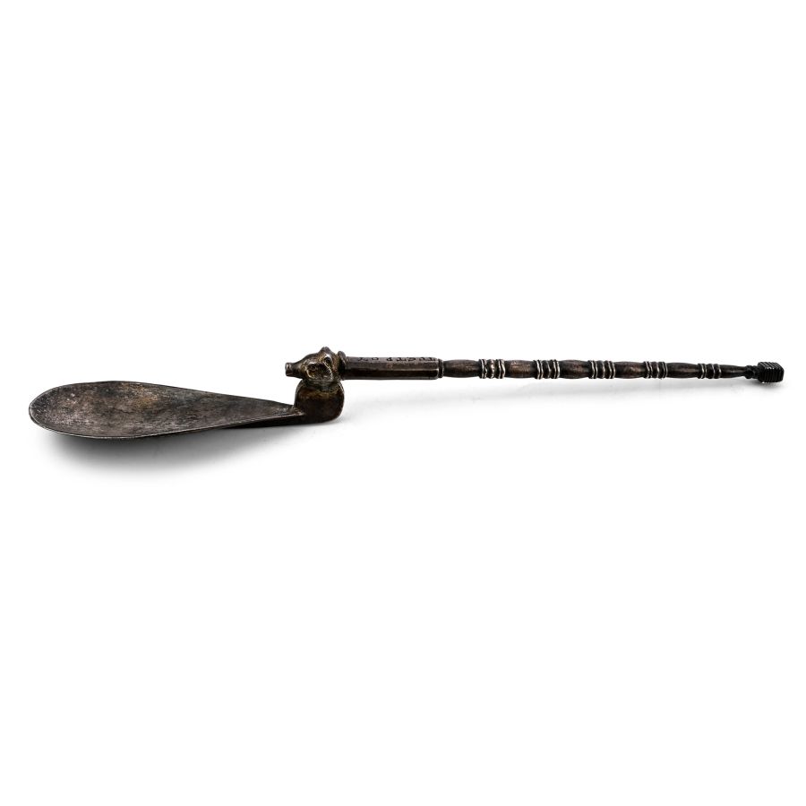 Late Byzantine Silver Spoon with 'St Peter' Inscription on the Handle