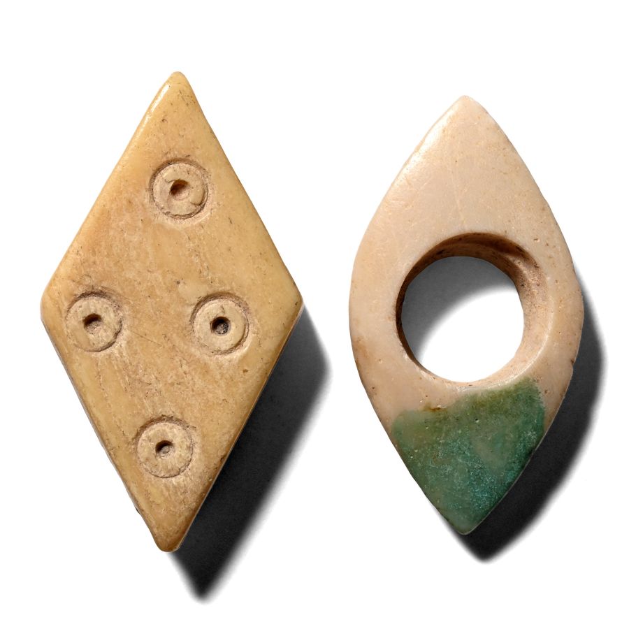 Roman Bone Mount and Bead