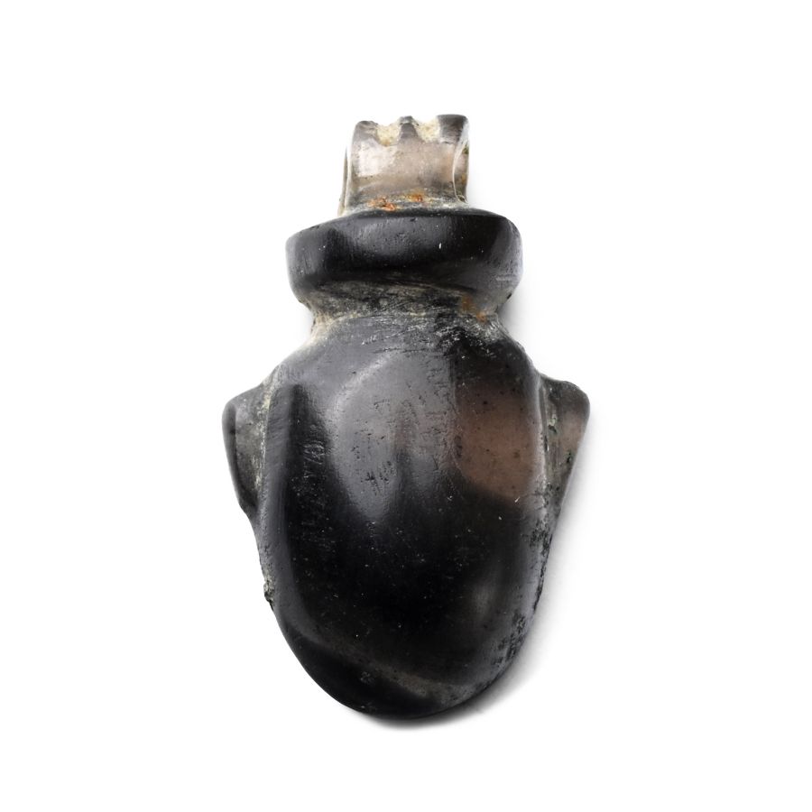 Egyptian Smoky Quartz Heart Amulet