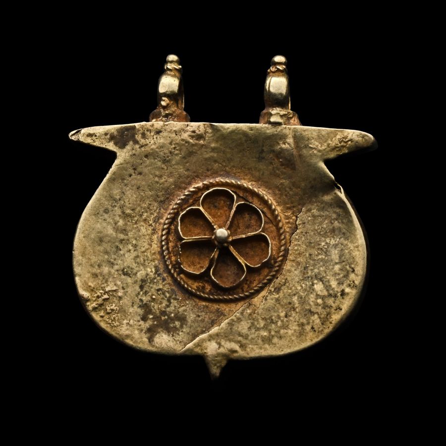 Western Asiatic Gold Pendant with Rosettes
