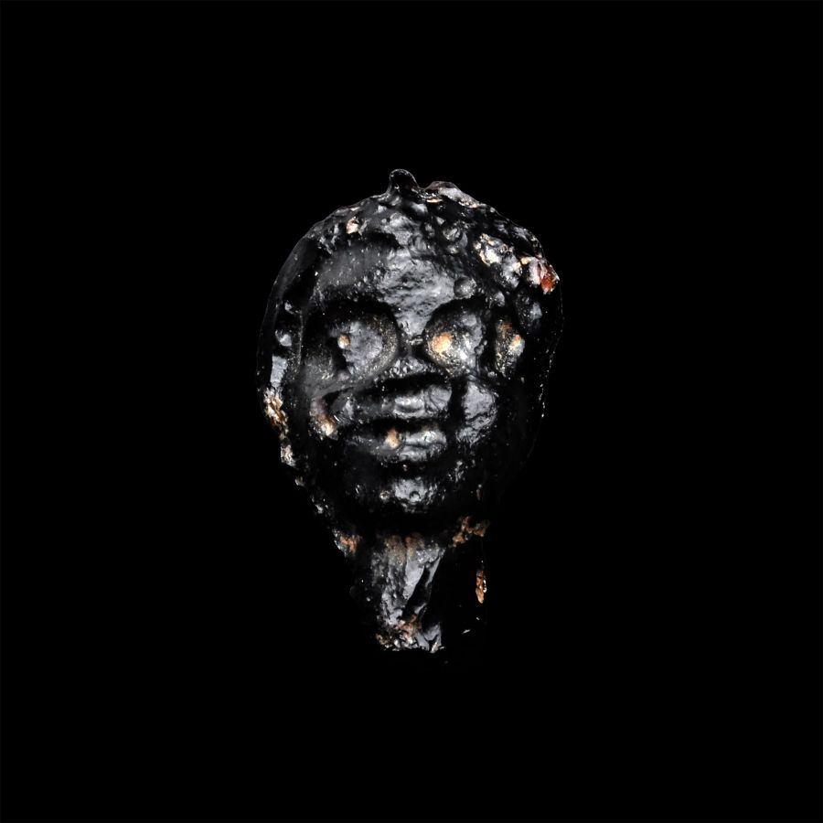 Greek Glass Head of an African Male