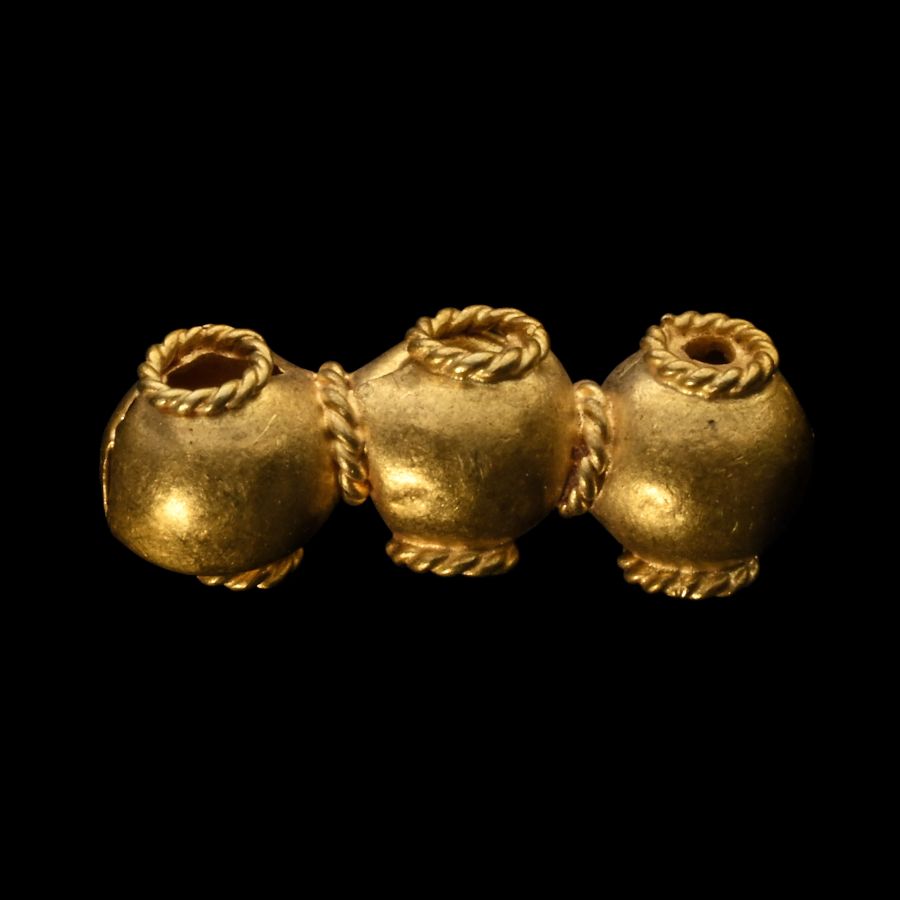 Western Asiatic Triple Gold Bead