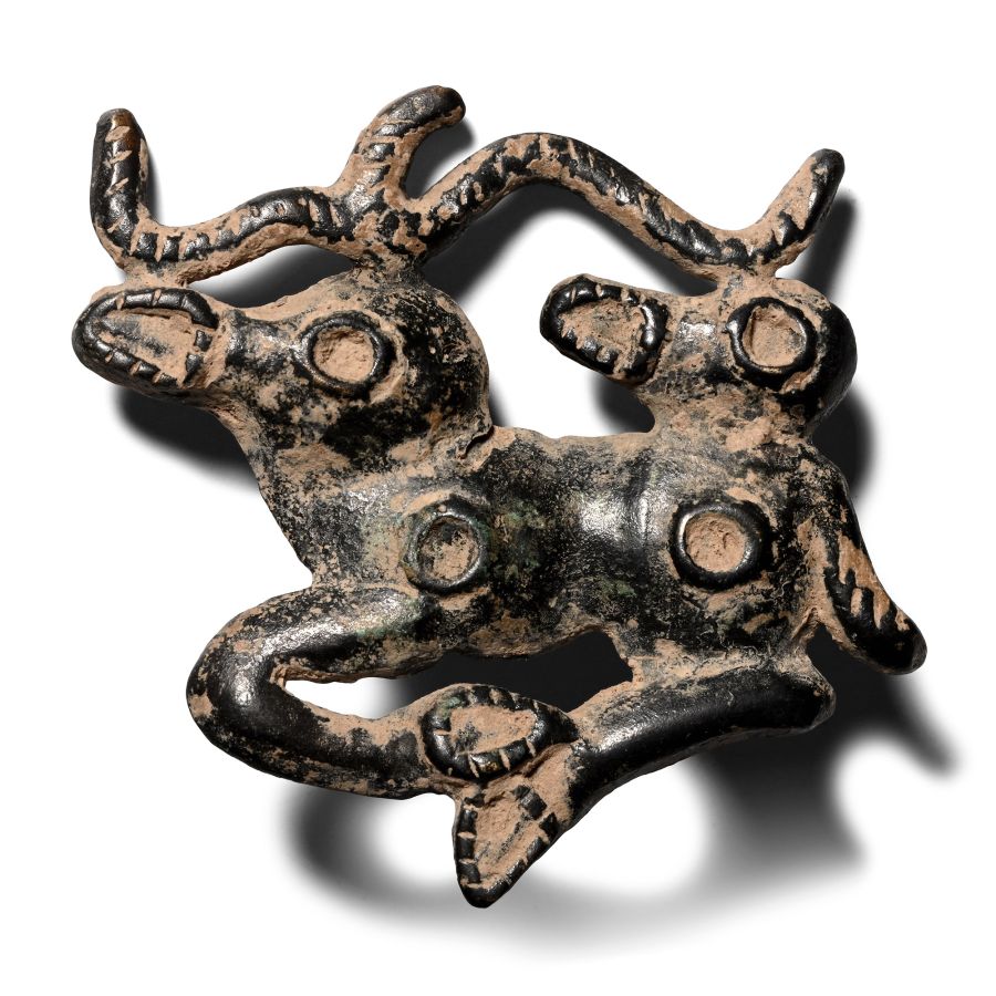 Scythian Bronze Galloping Stag Strap Decoration