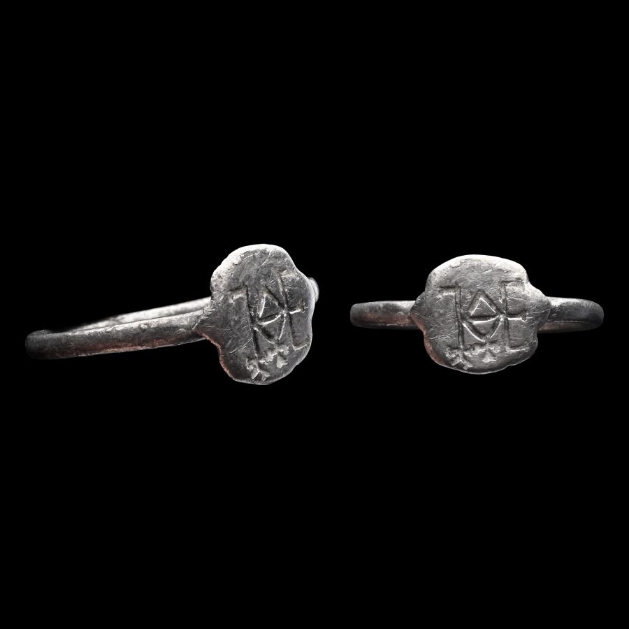Byzantine Silver Ring with Monogram