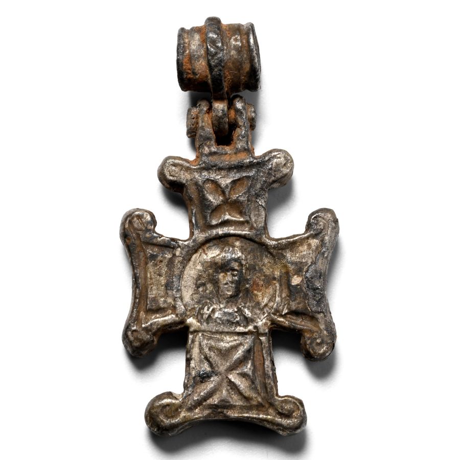 Byzantine Silver-Gilt Cross Pendant