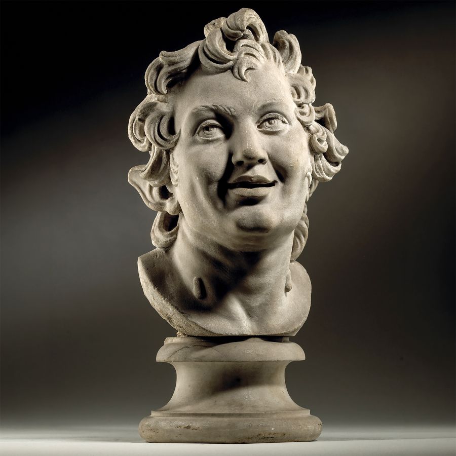 Life-Size Stone Head of a Centaur