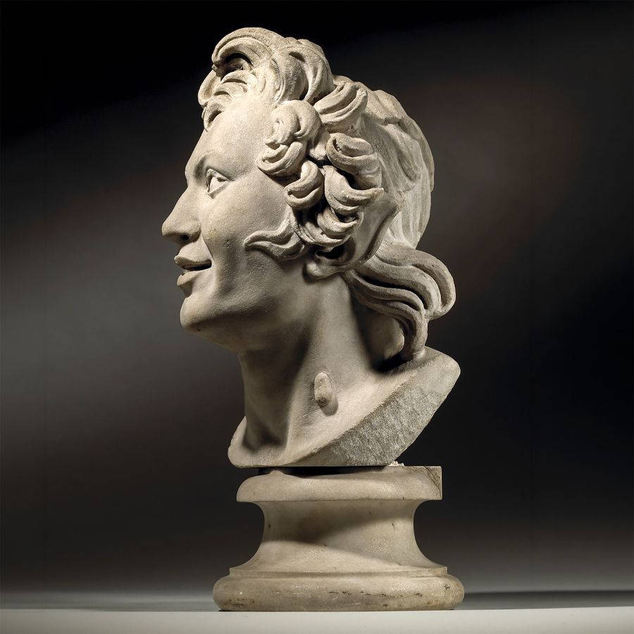 Life-Size Stone Head of a Centaur
