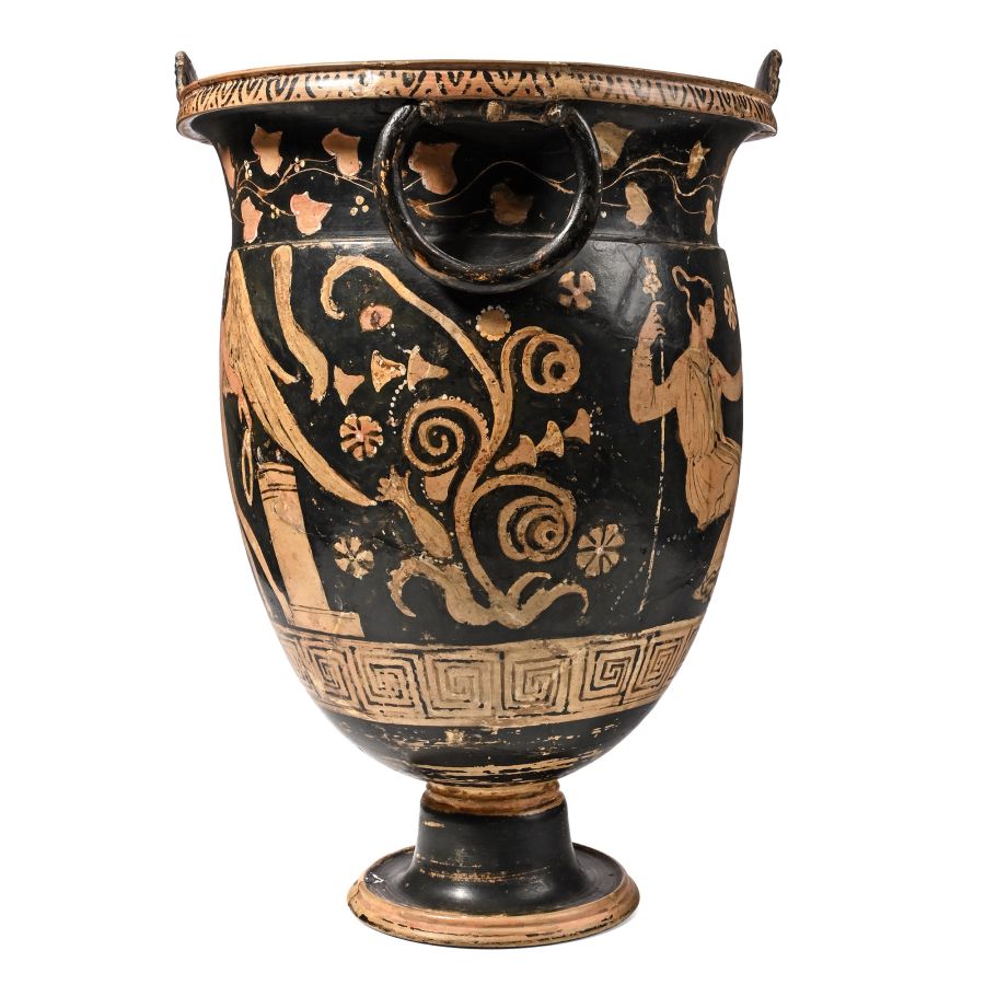 Greek Red-Figure Bell Krater with Eros