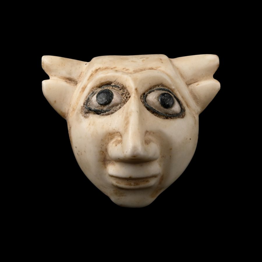 Sumerian Head with Inlaid Eyes