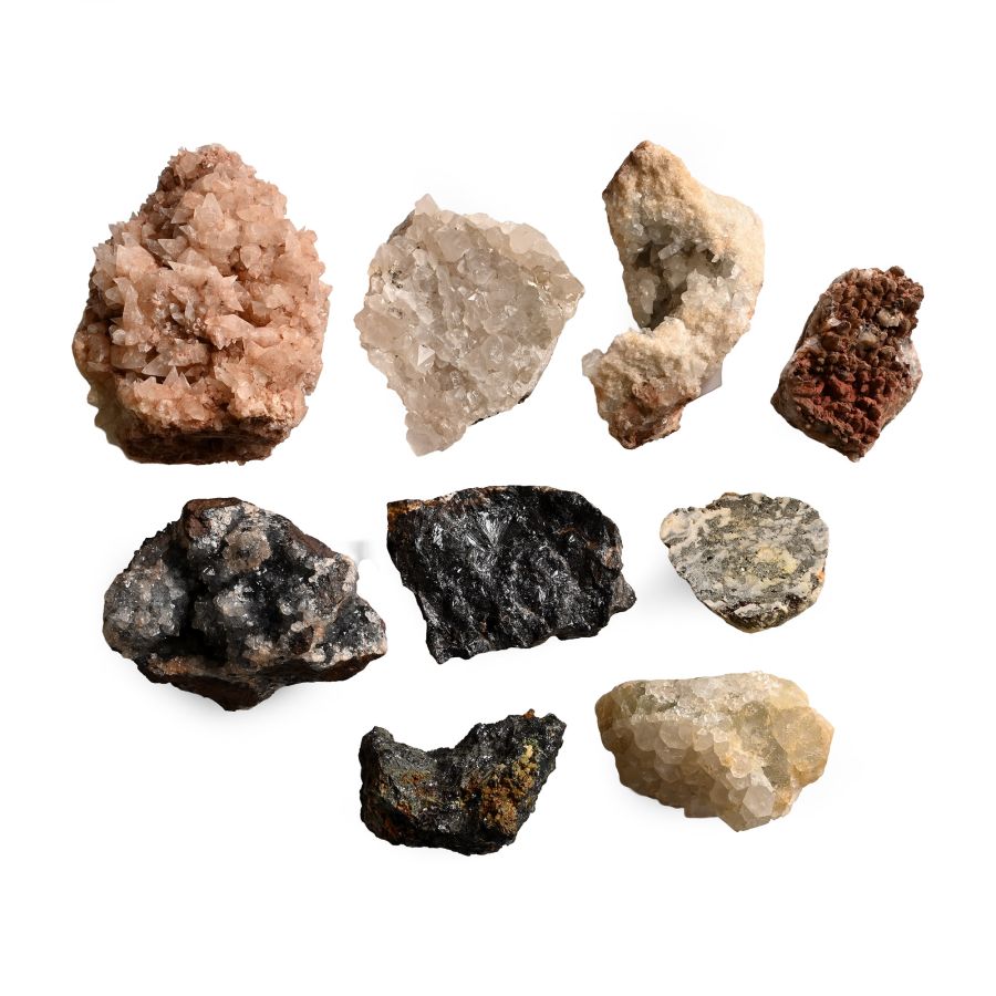 Mixed Cornwall and Somerset Crystal and Mineral Specimen Group