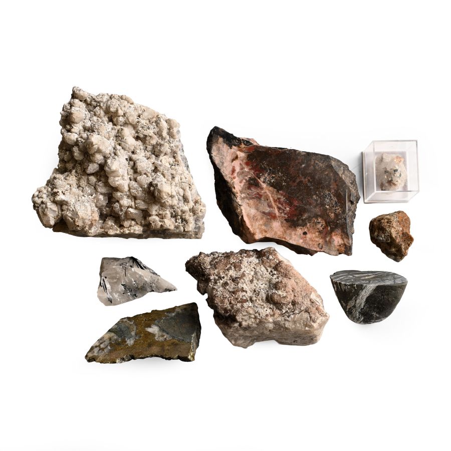 Mixed Cornwall and Other Crystal and Mineral Specimen Group