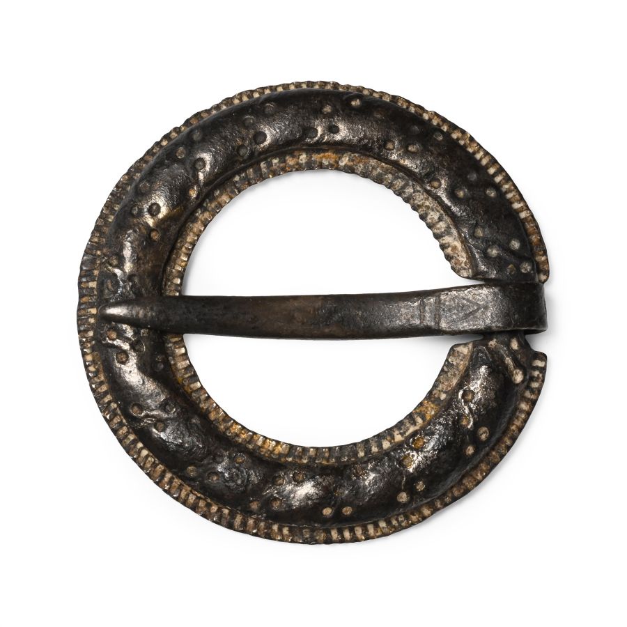 Medieval Silver-Gilt Annular Brooch